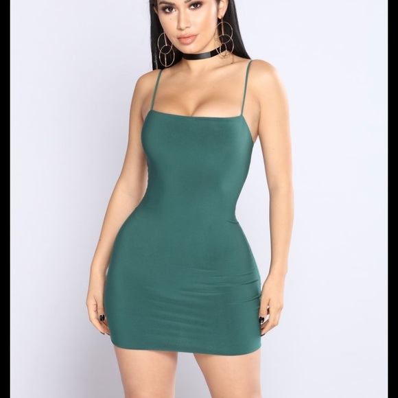 emerald mini dress